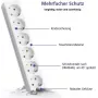Regleta de enchufes helos CLASSIC 6 tomas 5,0 m cable sin interruptor