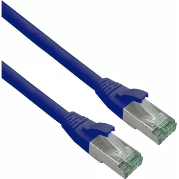 helos Cat.6a Superflex Cable de conexión, cable en bruto Cat.7, S/FTP AWG 26/7, 2 m, azul
