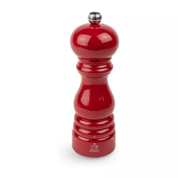 Molinillo de pimienta PEUGEOT Paris 18 cm uSelect, madera lacada en rojo, molienda ajustable