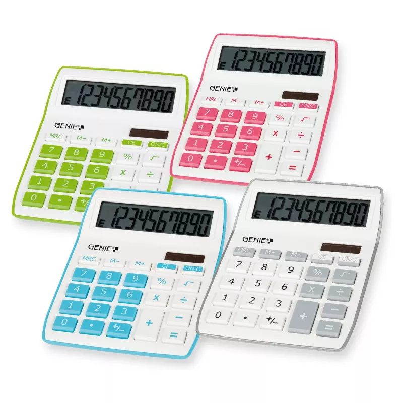 Calculadora de sobremesa GENIE 840S plata