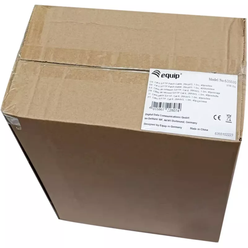 Equip 635510 Juego de cables de conexión Cat.6 S/FTP LSZH, RJ-45, 1 m, blanco, 40 uds.