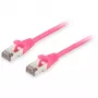 Cable de parcheo Equip Cat.6A S/FTP RJ-45 3m rosa