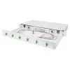 Caja de empalme de fibra óptica DIGITUS DN-96330/9APC 1U, equipada con 6x LC-APC DX, OS2, polímero/acero, gris claro