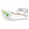 Caja de empalme de fibra óptica DIGITUS DN-96330/9APC 1U, equipada con 6x LC-APC DX, OS2, polímero/acero, gris claro