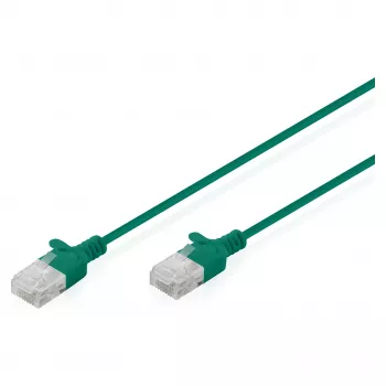 Cable de parcheo slim CAT6 U-UTP de DIGITUS, 0,3 m, verde
