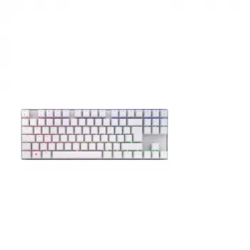 Teclado mecánico gaming Cherry MX 8.2 TKL Wireless RGB – Tenkeyless, RF + Bluetooth, AZERTY, 88 teclas, blanco