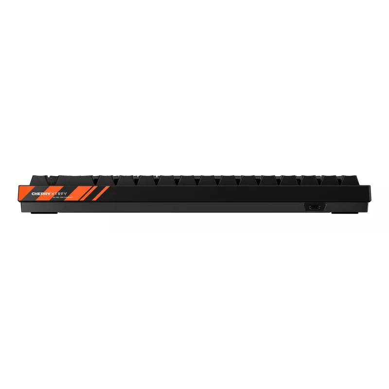 Teclado mecánico gaming Cherry K5 Pro TMR Compact — 65% QWERTY US, con cable USB, RGB, negro/naranja