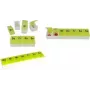 Pastillero 7 días, first aid only, plástico blanco/verde con 7 compartimentos extraíbles, sin BPA
