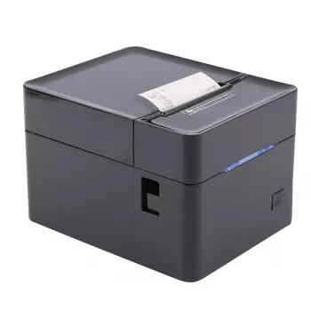 Impresora POS Olympia 947990055 — impresión térmica directa, 250 mm/s, diámetro de rollo 80 mm, ancho de impresión 80 mm, USB Type-A, RS-232, con cable, negra