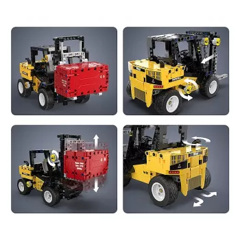 Carretilla elevadora Jamara modelo CaDA Bricks — carretilla elevadora infantil, colores: negro, rojo, amarillo, edad recomendada 8+