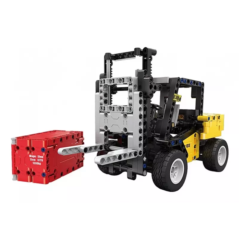 Carretilla elevadora Jamara modelo CaDA Bricks — carretilla elevadora infantil, colores: negro, rojo, amarillo, edad recomendada 8+