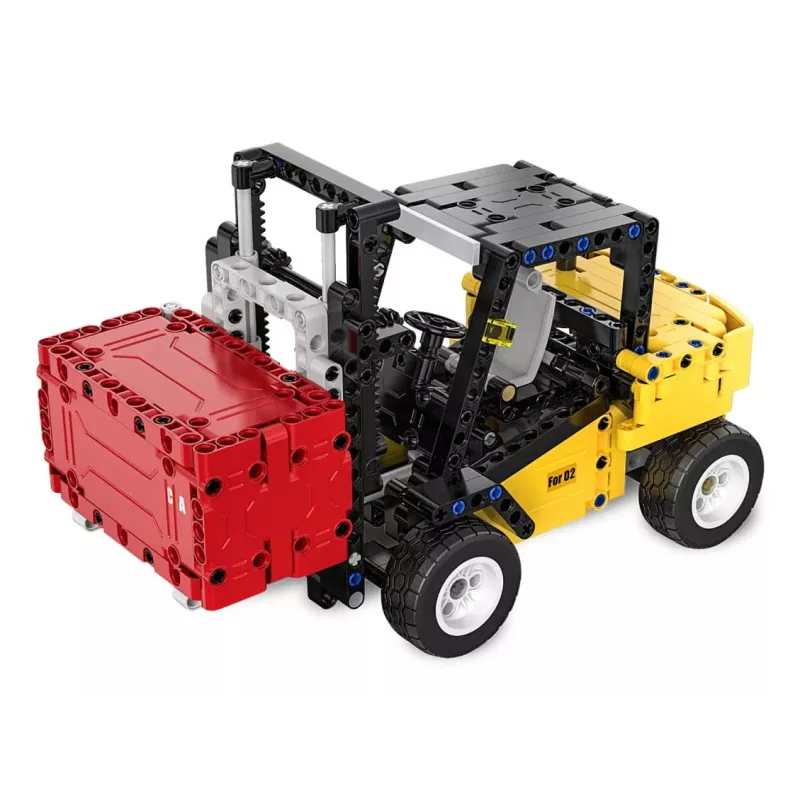 Carretilla elevadora Jamara modelo CaDA Bricks — carretilla elevadora infantil, colores: negro, rojo, amarillo, edad recomendada 8+