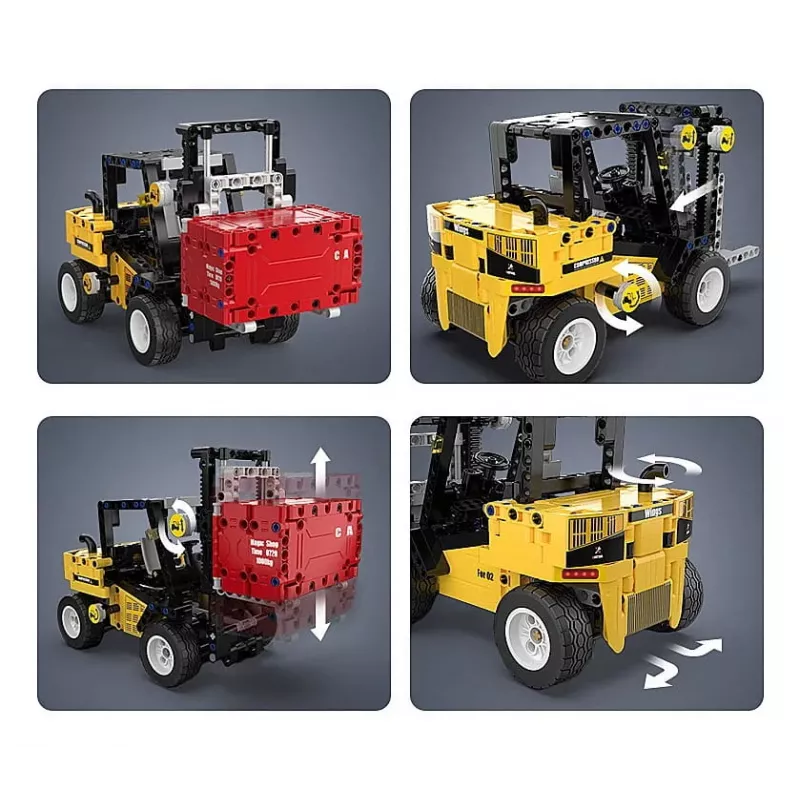 Carretilla elevadora Jamara modelo CaDA Bricks — carretilla elevadora infantil, colores: negro, rojo, amarillo, edad recomendada 8+