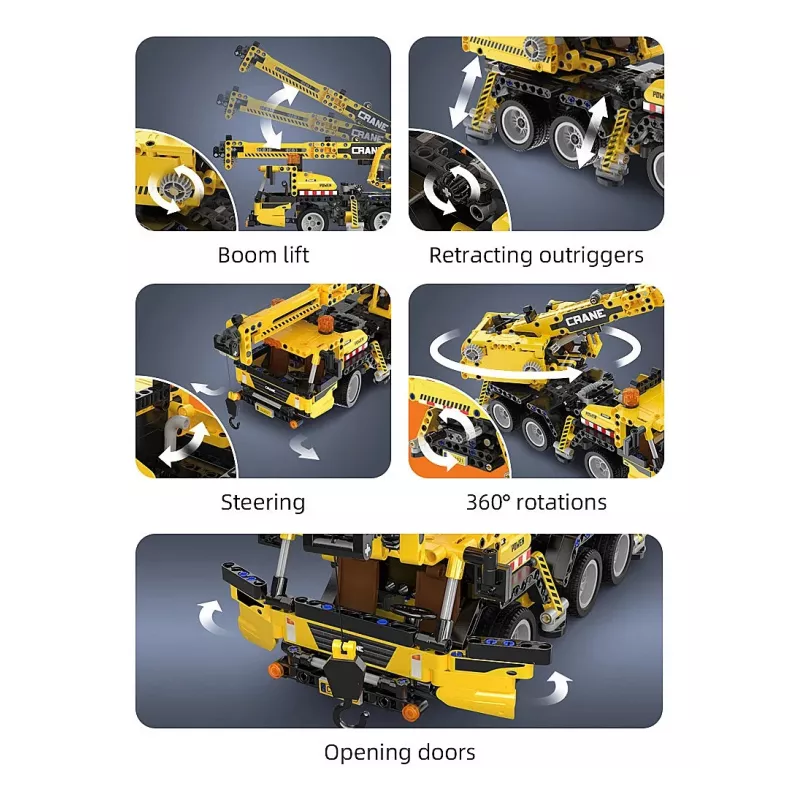 Grúa móvil Jamara modelo CaDA 402886 — set de construcción, negro y amarillo, para niños a partir de 8 años