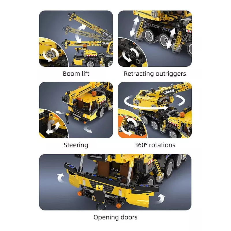 Grúa móvil Jamara modelo CaDA 402886 — set de construcción, negro y amarillo, para niños a partir de 8 años