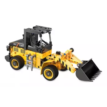 Set de construcción pala cargadora Jamara CaDA Wheel loader Bricks, para niños a partir de 8 años, negro y amarillo