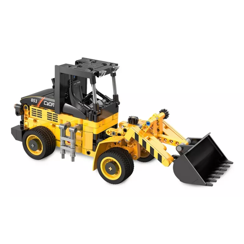 Set de construcción pala cargadora Jamara CaDA Wheel loader Bricks, para niños a partir de 8 años, negro y amarillo