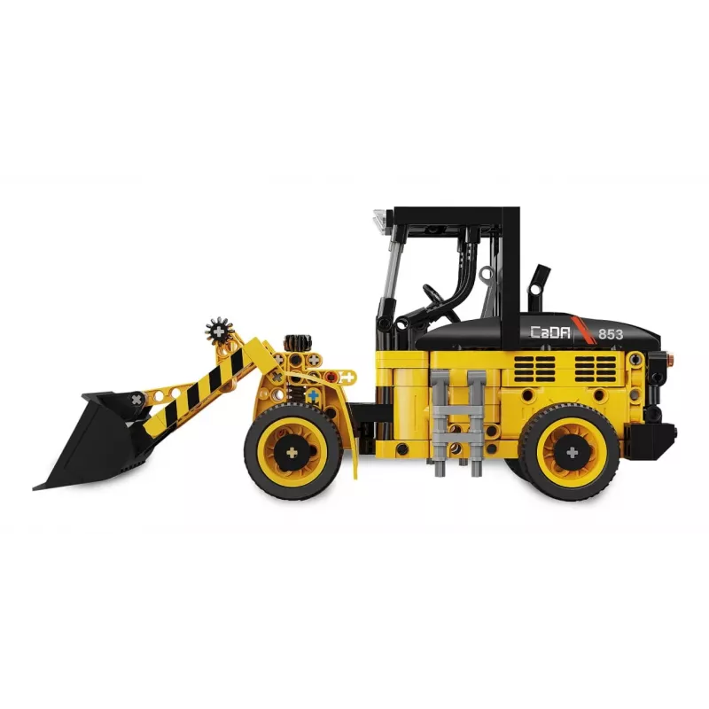 Set de construcción pala cargadora Jamara CaDA Wheel loader Bricks, para niños a partir de 8 años, negro y amarillo