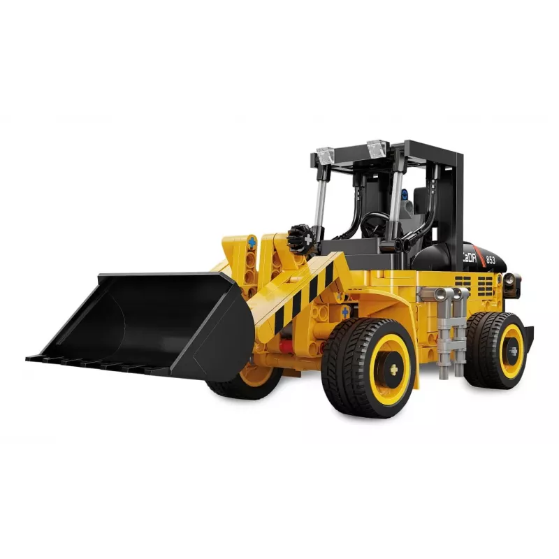 Set de construcción pala cargadora Jamara CaDA Wheel loader Bricks, para niños a partir de 8 años, negro y amarillo