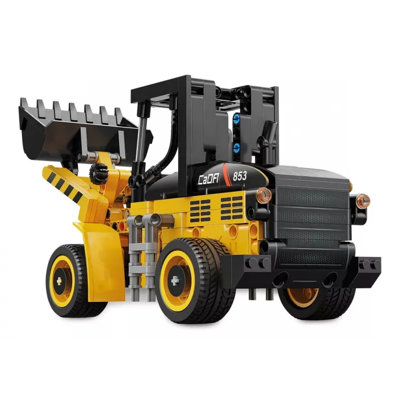 Set de construcción pala cargadora Jamara CaDA Wheel loader Bricks, para niños a partir de 8 años, negro y amarillo