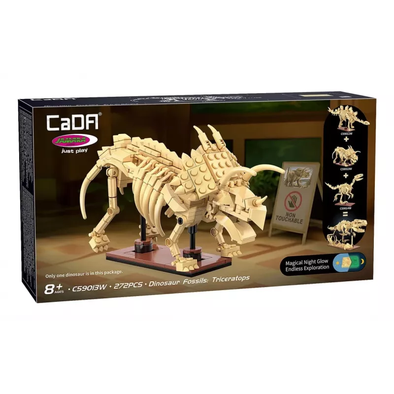 Set de construcción Jamara CaDA fósil de dinosaurio Triceratops bloques de construcción – 272 piezas, a partir de 8 años