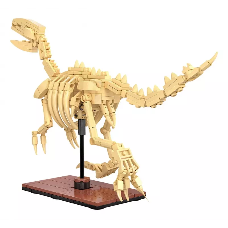 Set de construcción Jamara CaDA fósil de dinosaurio Velociraptor — 256 piezas, edad 8+, beige/marrón