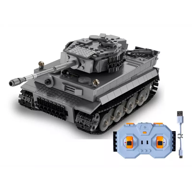 Modelo de tanque Jamara CaDA Tiger escala 1:35, motor eléctrico, batería de Li‑Ion, para niños a partir de 8 años