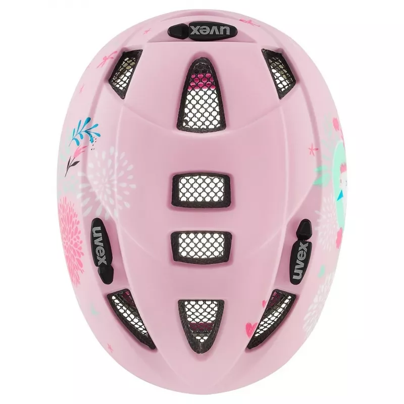 Casco infantil protector UVEX kid 2 cc multicolor rosa, carcasa rígida, acabado mate