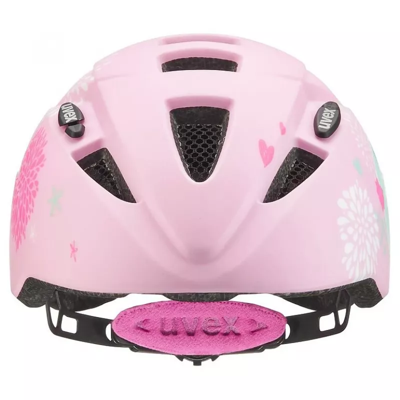 Casco infantil protector UVEX kid 2 cc multicolor rosa, carcasa rígida, acabado mate