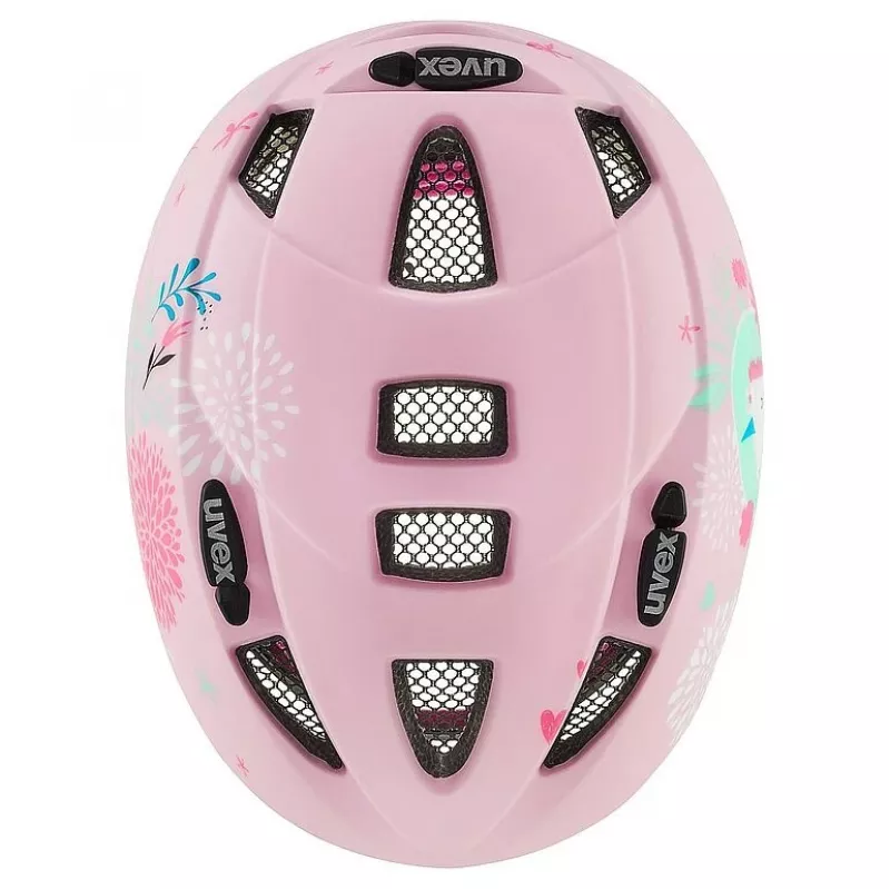 Casco infantil protector UVEX kid 2 cc multicolor rosa, carcasa rígida, acabado mate