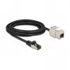 Cable conector RJ45 macho a módulo Keystone conector hembra RJ45 DeLOCK 87029
