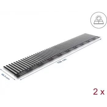 Barrera de protección para aves para instalaciones fotovoltaicas DELOCK 1 m — 2 unidades, marrón, 193 mm