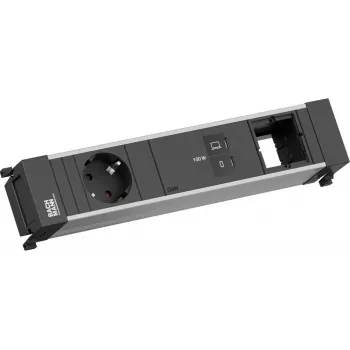 Regleta de enchufes Power Frame Bachmann BM0023849 con 1x CEE7/3, 1x USB-C PD 100W y 1x acoplamiento, cable de 0,2 m