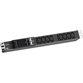 Regleta de enchufes Bachmann BN ESSENTIAL Metered 19 pulgadas 8×C13, cable de 2,0 m, conector CEE7/7 (BM0023691)