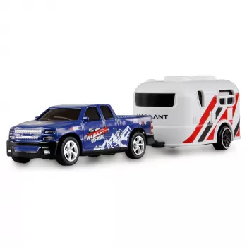 Coche teledirigido Amewi 22680 1:64 RTR con remolque, azul