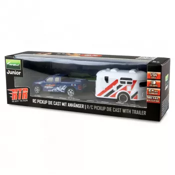 Coche teledirigido Amewi 22680 1:64 RTR con remolque, azul