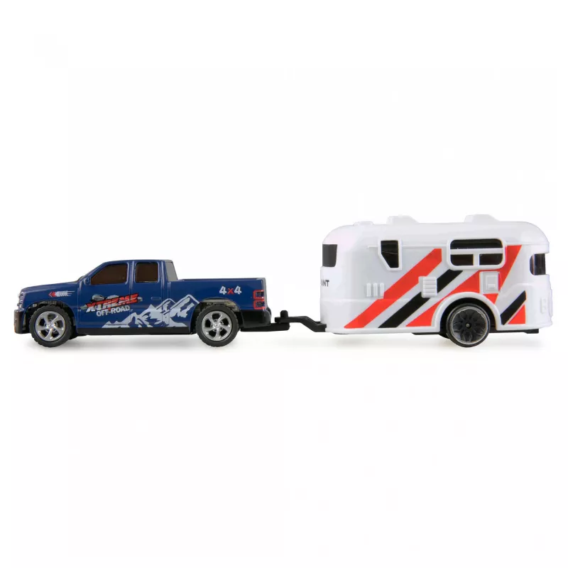 Coche teledirigido Amewi 22680 1:64 RTR con remolque, azul