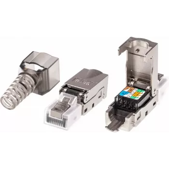 ATEN Conector macho RJ-45 (J-45) 2A-245G, Plata, para cableado Cat6A