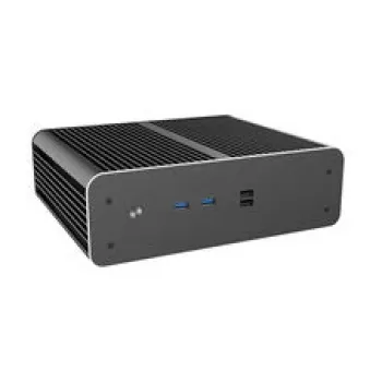 Akasa Euler CMX Caja de PC Mini-ITX sin ventilador A-ITX61-S1B – negra, mini chasis para sistemas de refrigeración pasiva