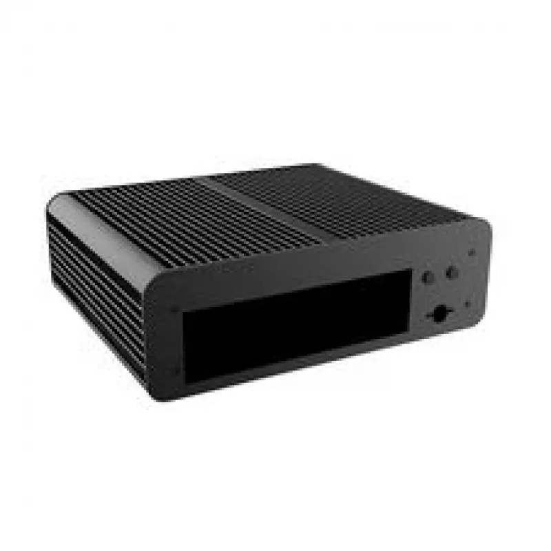 Akasa Euler CMX Caja de PC Mini-ITX sin ventilador A-ITX61-S1B – negra, mini chasis para sistemas de refrigeración pasiva