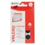 VELCRO Puntos adhesivos autoadhesivos, gancho y felpa 16mm x 16 sets Negro