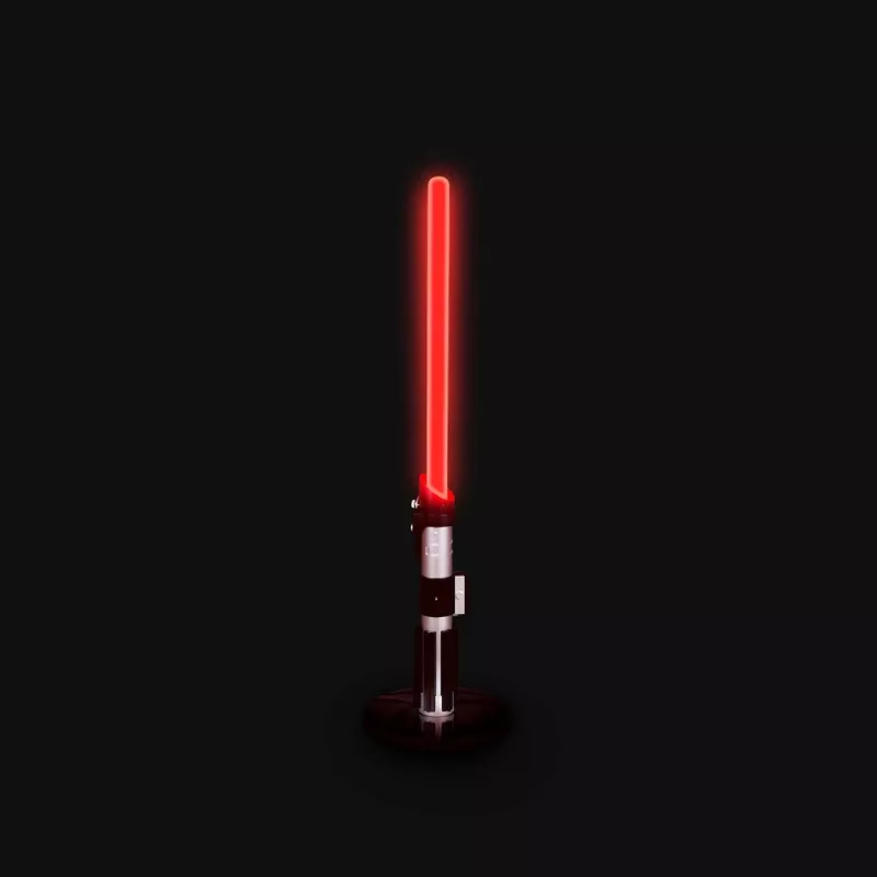Lámpara de mesa Ukonic 14364 Negro Blanco luz roja 597 mm de altura