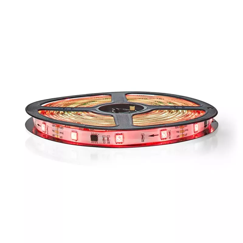 Tira de luz inteligente Nedis WIFILS51CRGB – Wi‑Fi, RGB, 24 W, cable de 1 m, 12 mm de ancho