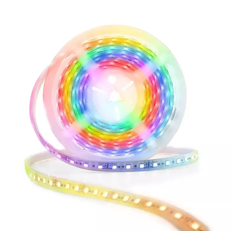 Tira de luz inteligente Nedis WIFILS51CRGB – Wi‑Fi, RGB, 24 W, cable de 1 m, 12 mm de ancho