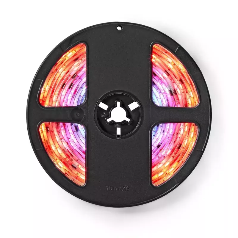 Tira de luz inteligente Nedis WIFILS51CRGB – Wi‑Fi, RGB, 24 W, cable de 1 m, 12 mm de ancho