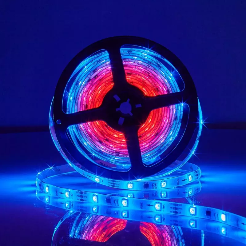 Tira de luz inteligente Nedis WIFILS51CRGB – Wi‑Fi, RGB, 24 W, cable de 1 m, 12 mm de ancho