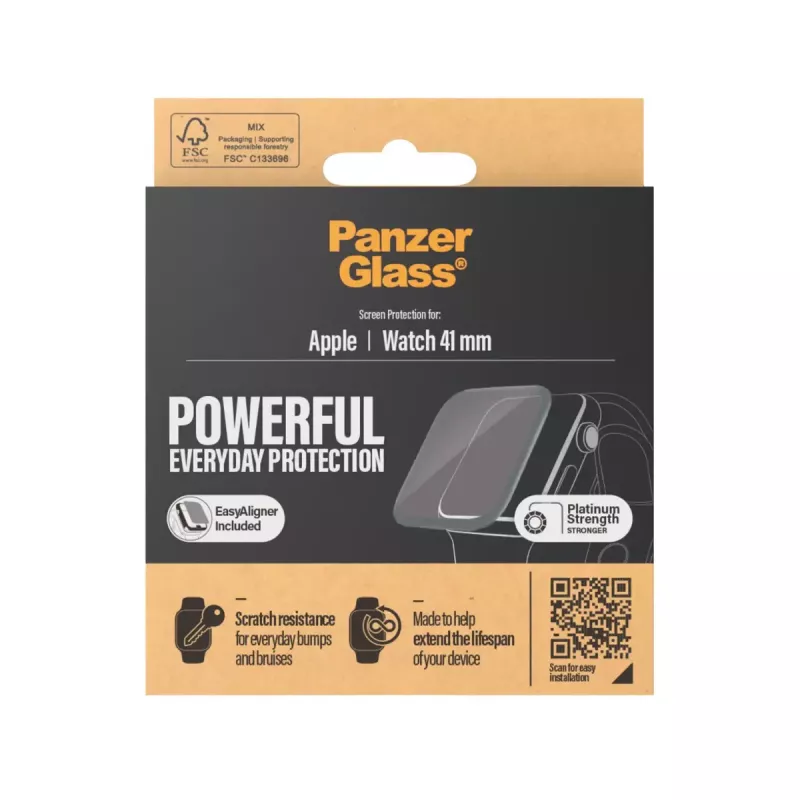 Protector de pantalla PanzerGlass Apple Watch Series 8 7 41mm Transparente