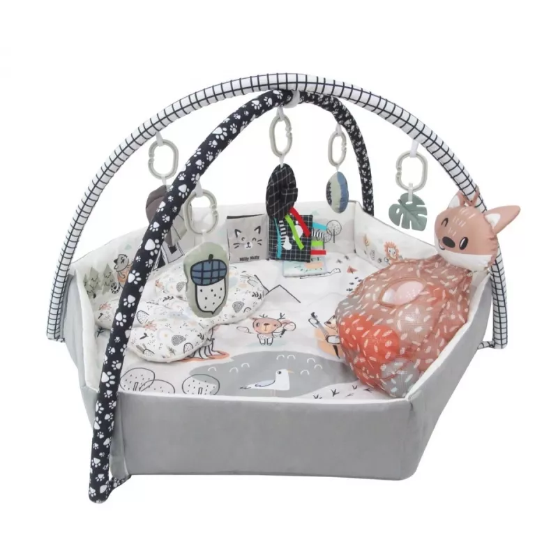 Manta de juego para bebé milly mally Baby Mat 5in1 Minky – manta multifuncional 5 en 1 para bebé para boca abajo, juego, descanso, gateo, viajes