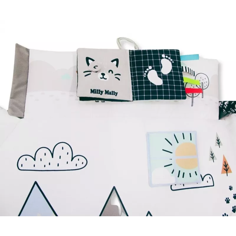 Manta de juego para bebé milly mally Baby Mat 5in1 Minky – manta multifuncional 5 en 1 para bebé para boca abajo, juego, descanso, gateo, viajes