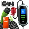 Cargador para coche eléctrico de pared QOLTEC 7 kW 230V CEE 32A con Wi‑Fi y LCD (modelo 52721)